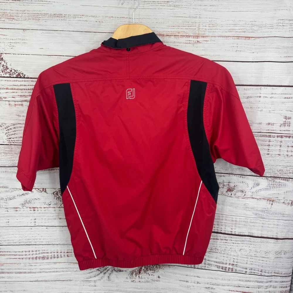 FootJoy DryJoys Golf Short Sleeve‎ Pullover Windbreaker Jacket Mens Medium